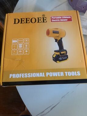 DEEOEE Portable Lithium Electric Blower - Yellow/Black